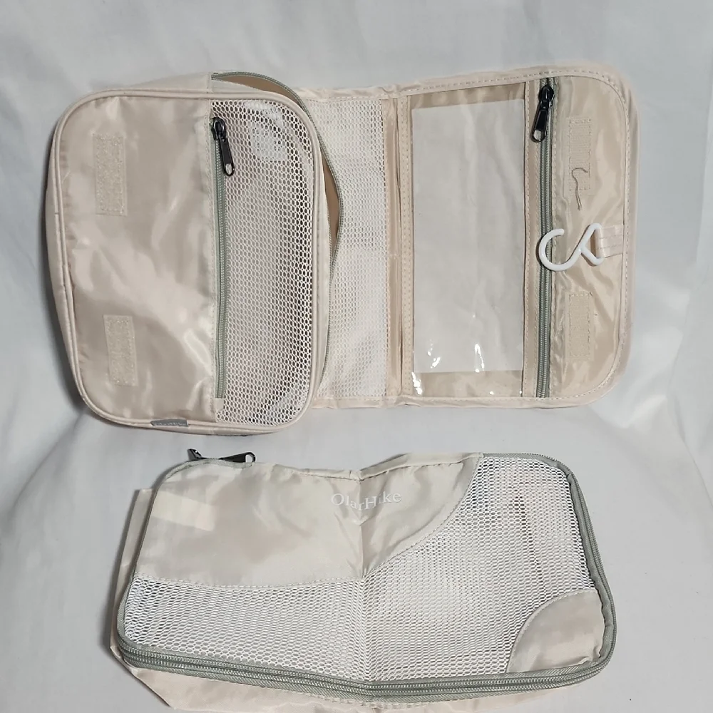 Beige Travel Organizer Set